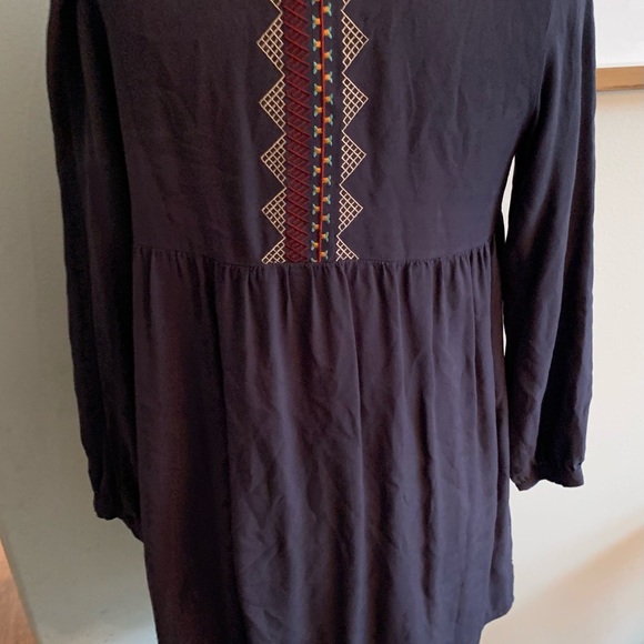 THML Gray Embroidered Tunic Dress Small - Picture 5 of 6